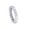 thumbnail image 3 of 3 ct Round Diamond Eternity Wedding Ring 14K White Gold Womens Stackable Band, 3 of 4