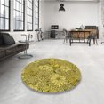 thumbnail image 4 of Ahgly Company Tapis d'Intérieur Lavable en Machine Carré Transitionnel Chêne Brun, 4 Pieds Carré, 4 of 7
