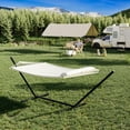 thumbnail image 2 of Double Hammock Hammock Stand 2-Person - 475lb Capacity with Breathable Cotton Rope & Reversible Quilted Pad, Portable for Camping, Patio, Backyard (Offshade, 1-Pack), 2 of 8