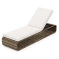 thumbnail image 1 of Gymax Chaise Longue avec Dossier Réglable, Coussin et Rangement pour l'Extérieur, 1 of 4