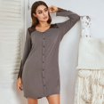 thumbnail image 3 of MesaSe Ladies New Lace Stitching Solid Color Plus Size Pajamas Nightgown, 3 of 16