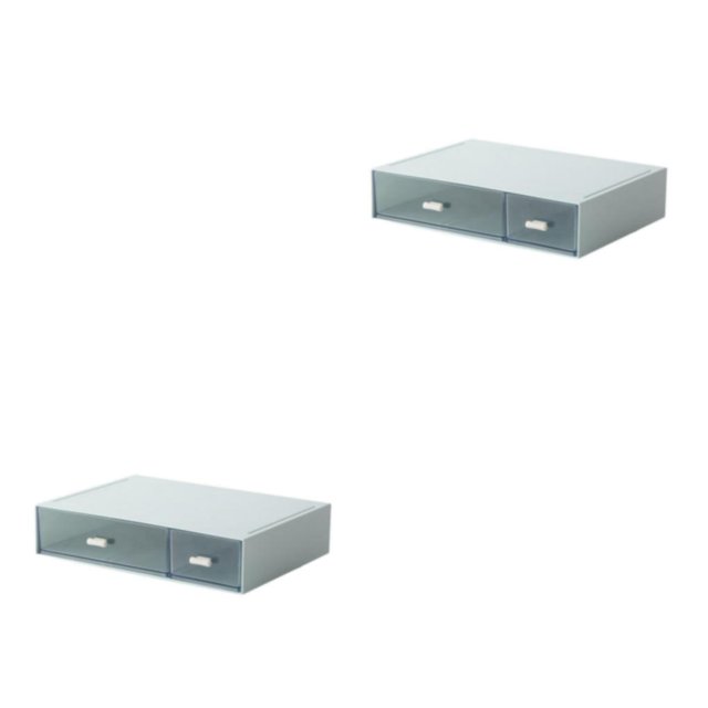 fastboy Neat And Tidy Storage Box - plify Life With Organized Storage Multilayer Stackable Desk Organizer blue 2 drawer 2Set