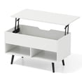 thumbnail image 1 of Costway 31.5" Lift Top CoffeeTable ModernTable with Hidden Compartment Wood Legs For Home White, 1 of 10