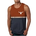 thumbnail image 2 of Sentmoon Mens Tank Tops Workout Summer Sleeveless Crew Neck Gym Clothes Gradient Color Relaxed Fit Plus Size Moisture Wicking Mens T-Shirts Holiday for Summer Beach Days S, 2 of 5