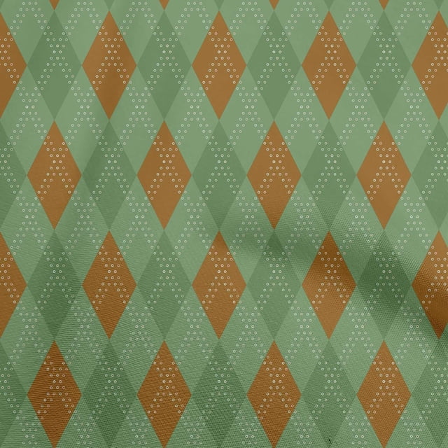 oneOone Rayon Rust Brown Fabric Argyle Sewing Craft Projects Fabric Prints By Yard 56 Inch Wide