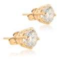 thumbnail image 2 of Clous en Diamant de 4 Ct en Or Jaune 14 K, 2 of 2