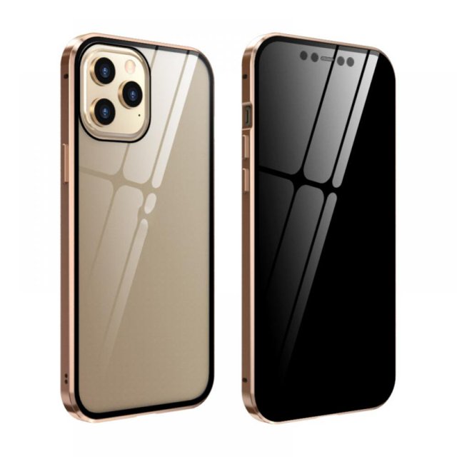 Anti-Peeping Full Body Mobile Phone Case Clear Tempered Glass Privacy Cover For Iphone12/Pro/Pro Max