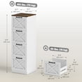 thumbnail image 3 of HOMCOM Classeur à 4 Tiroirs, Armoire de Classement pour Formats Lettre/A4, Blanc, 3 of 10