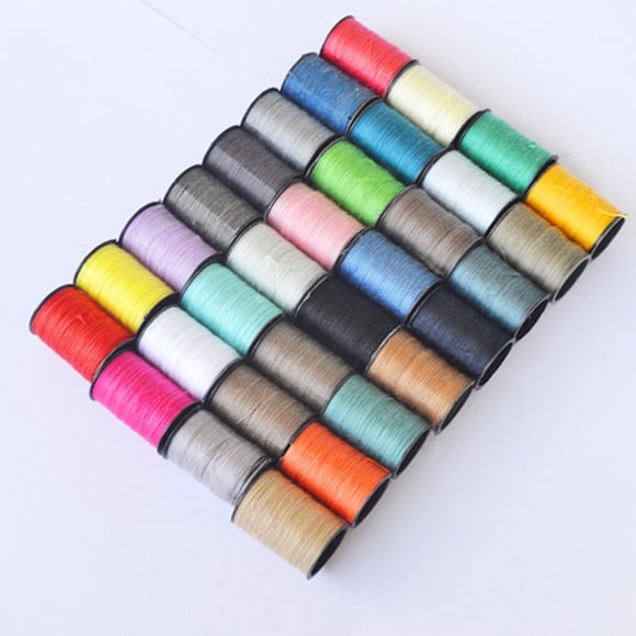 60pcs/set Sewing Thread Set Household Mini Electric Crafting Sewing Set Sewing Machine Machine Metal Bobbins and Thread Spools Random Color