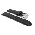 thumbnail image 3 of Extra Long (XL), 20mm Leather Watch Band Strap, Mat, Tone-on-Tone Stitching, Stainless Steel Buckle, 3 of 7