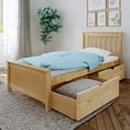 thumbnail image 1 of BEDSMART Solid Wood Twin Size Bed With Storage | Natural, 1 of 7