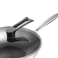 thumbnail image 1 of Stainless Steel Wok Stainless Steel Wok Pan  Stainless Steel Wok Wok Pan Kitchen Supplies Stainless Steel Wok Pan Double Sided  3 Layer Prevent Sticking Easy Cleaning Wok For, 1 of 4