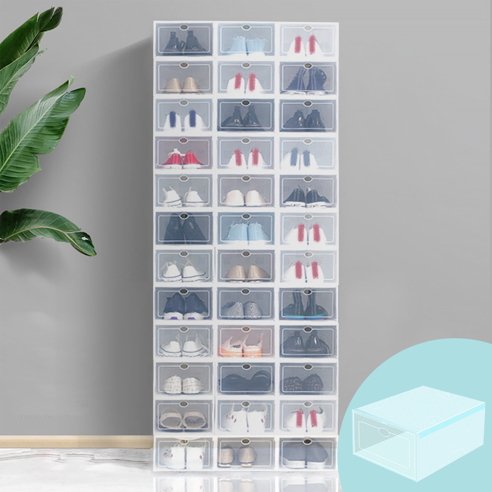 TopLLC Shoe Rack, Shoe Rack Organizer Transparent Shoe Box Plastic Shoe Box Shoe Organiser Shoe Box Organiser Transparent Shoe Rack Drawer Shoe Boxes Transparent Shoe Storage