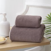 Corals Fleece Towel Set 2 Piece, Staron Soft Absorbent Bath Towel & Face Towel Microfiber, Quick Dry Household Towels for Bathroom Shower Gym Travel