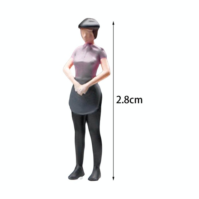 Figurines de Filles 1/64 Modèle Figurine Miniature Personnes Figurines Serveuse Personnes Figurines Figurines pour Accessoires de Scène Bricolage