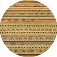 thumbnail image 1 of Ahgly Company Indoor Round Abstract Yellow Abstract Area Rugs, 8' Round, 1 of 6