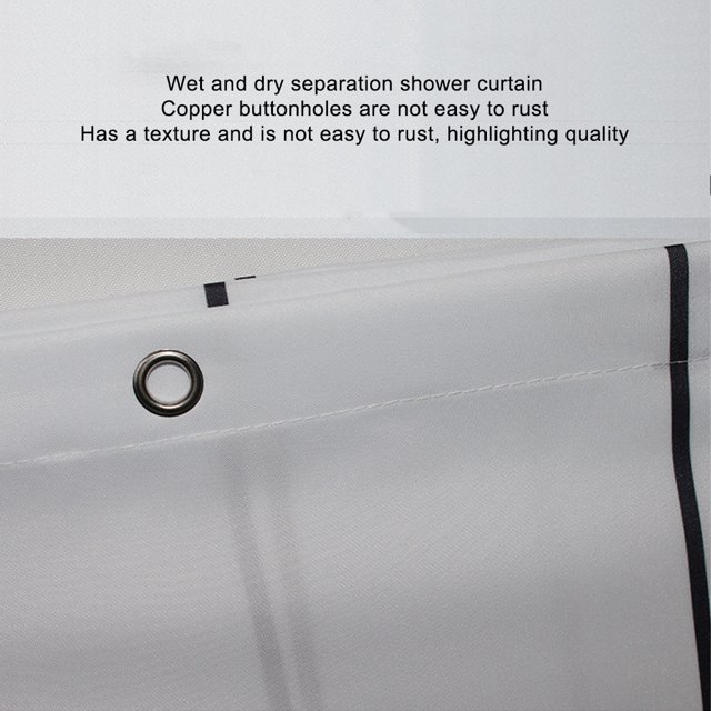 VONKY Simple Separation Curtain - Waterproof Divides Dry And Wet Spaces And Installation Is Simple Without Punching White 220W*200H