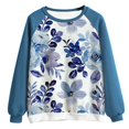 thumbnail image 4 of Sweat-shirts à Col Rond pour Femmes Pulls Décontractés Imprimés à Fleurs Ample Sweat-Shirt Doux Automne Vêtements, 4 of 4