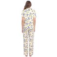 thumbnail image 4 of White Mark Women's Tropical Short Sleeve Button-Down Pajama Set, 4 of 6