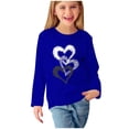 thumbnail image 2 of RXIRUCGD Chemises à Manches Longues pour Filles, Col Rond Mignon, Blouses Décontractées Élégantes (Bleu, Taille : 3 Ans), 2 of 5