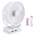 thumbnail image 2 of Small Fan, Detachable Grille Clip On Fan USB Rechargeable  for Home Dormitory Office, 2 of 7