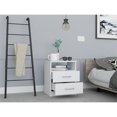 thumbnail image 2 of TUHOME Napoles Night Stand - White  Engineered Wood - For Bedroom, 2 of 7