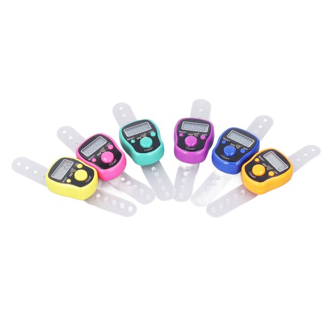 Clicker Counter, Lightweight Electronic Finger Counter Adjustable Ring Colourful For Stadiums