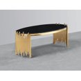 thumbnail image 2 of K-Living Venus Coffee Table with Black Glass Top & Gold Polished Stainless-Steel Base, 2 of 6