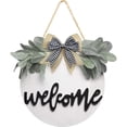thumbnail image 1 of Welcome Wreath Sign for Farmhouse Front Porch Decor Welcome Home Sign Porch Hanging Housewarming for Home Decoration, 1 of 6