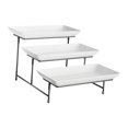 thumbnail image 1 of Lipstore 3 Tier Rectangular Serving Platter Stand Set Tiered Serving Tray for Dessert Black, 1 of 8
