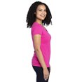 thumbnail image 3 of T-Shirt à Manches Courtes Col en V pour Femmes - Rose Vif - TG, 3 of 3