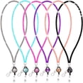 thumbnail image 4 of Cosmug Bling Crystal Rhinestone Lanyard Keychain | Sparkly Id Badge Holder for Women & Kids | Adjustable Neck Strap for Keys, Wallet & Cards | Teacher Student Accessory, H, 4 of 8