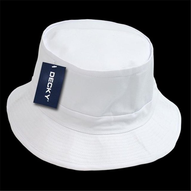 Decky 450-PL-WHT-06 Fishermans Hat, White - Small & Medium