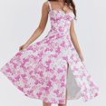 thumbnail image 1 of Robe Midi Bandage Femme Imprimé Floral Mode Sans Manches Vestidos, 1 of 7