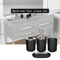 thumbnail image 4 of Rbaofujie Bathroom Storage Organizer 4 Piece Bathroom Accessory Set with Soap Dispenser Pump, Toothbrush, Tumbler and Soap Dish Tool Storage Organizer, 4 of 6