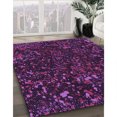 thumbnail image 3 of Ahgly Company Tapis d'Intérieur Lavable en Machine Carré Transitionnel Lys Violet, 7 Pieds Carré, 3 of 7