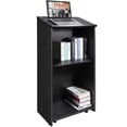 thumbnail image 1 of VEVOR Support de Podium, Hauteur de 47 Pieds, Placage en MDF et PVC de Qualité E1, Tablette de Rangement Ajustable et 4 Roues Roulantes, Noir (1 Unité), 1 of 9