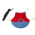 thumbnail image 1 of Milaget Pet Rabbit harness, Small Animal Denim Jacket Coat Harness Belt Vest Hat Set, Suitable for Kittens, Guinea Pig M, 1 of 7