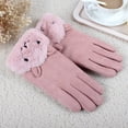 thumbnail image 4 of Gants en Daim Chauds pour Femmes Hiver Coupe-Vent en Plein Air, 4 of 10