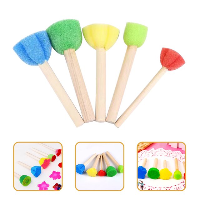 Foam Sponge Paint Brushes for Kids Art Crafts Assorted Colors 20 Pieces Safe and Durable