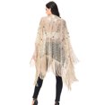 thumbnail image 5 of Womens Oversize Hand Beaded Fringed Sequin Evening Shawl Wrap, 5 of 5