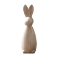 thumbnail image 2 of CaiYueKe Vintage Easter Rabbit Figurine Wooden Home Decor Handmade Cottagecore Ornament Farmhouse Shelf Decor Rustic Spring Table Centerpiece Gift Idea, 2 of 6