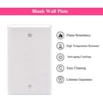 thumbnail image 1 of axGear 10 Packs Wall Plate White Single Blank No Device Outlet Cover, 1 of 5