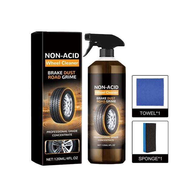 SharkTRUE Nettoyants pour Roues d'Automobile 120ml Nettoyant pour Jantes et Pneus