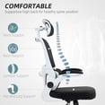 thumbnail image 4 of HOMCOM Ergonomic Office Chair, Mesh Desk Chair with Lumbar Support, Black, 4 of 10