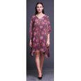 thumbnail image 2 of Bimba Kaftan Artistique de Plage, Paréo de Bikini, Robe Midi pour Femmes, Caftan Court - TG-3X, 2 of 5