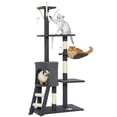 thumbnail image 1 of PawHut 53" Cat Tree Tower with Condo, Large Kitten Activity Centre, Dark Grey, 1 of 10