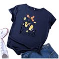 thumbnail image 4 of T-Shirts à Manches Courtes pour Femmes T-Shirts Décontractés pour Femmes à Imprimé Graphique Floral T-Shirt à Manches Courtes pour Enseignante Hauts T-Shirts pour Femmes Décontractés, 4 of 4