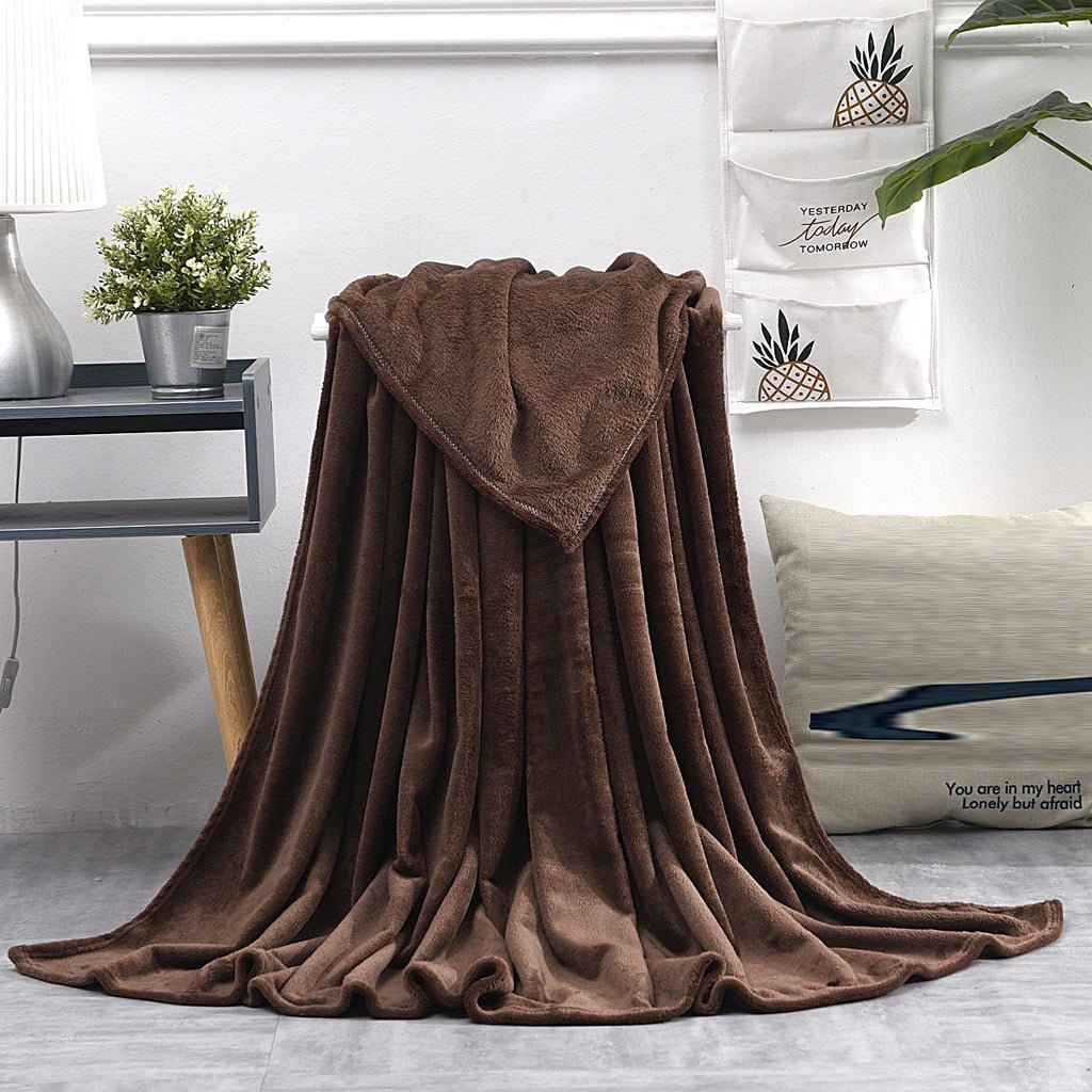 EGNMCR Blankets, Blankets & Throws Super Soft Warm Warm Micro Plush Fleece Blanket Throw Rug Sofa Bedding Flannel Blanket