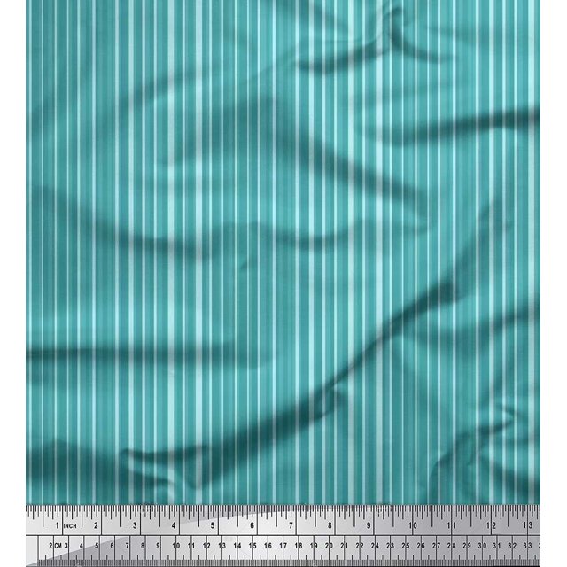 Soimoi Rayon Fabric Vertical Stripe Print Sewing Fabric Yard 56 Inch Wide